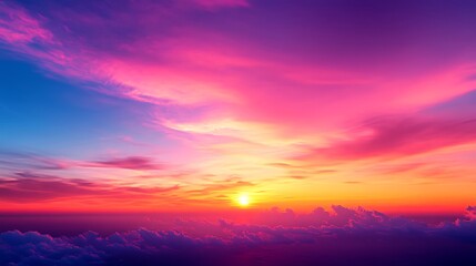 Obraz premium Sunset over ocean horizon nature photography vibrant colors