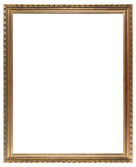 Obraz premium Narrow patterned picture frame on a transparent background, in PNG format.