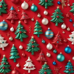 christmas tree decorations pattern