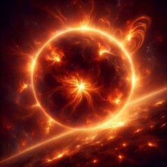 Obraz premium sun and earth