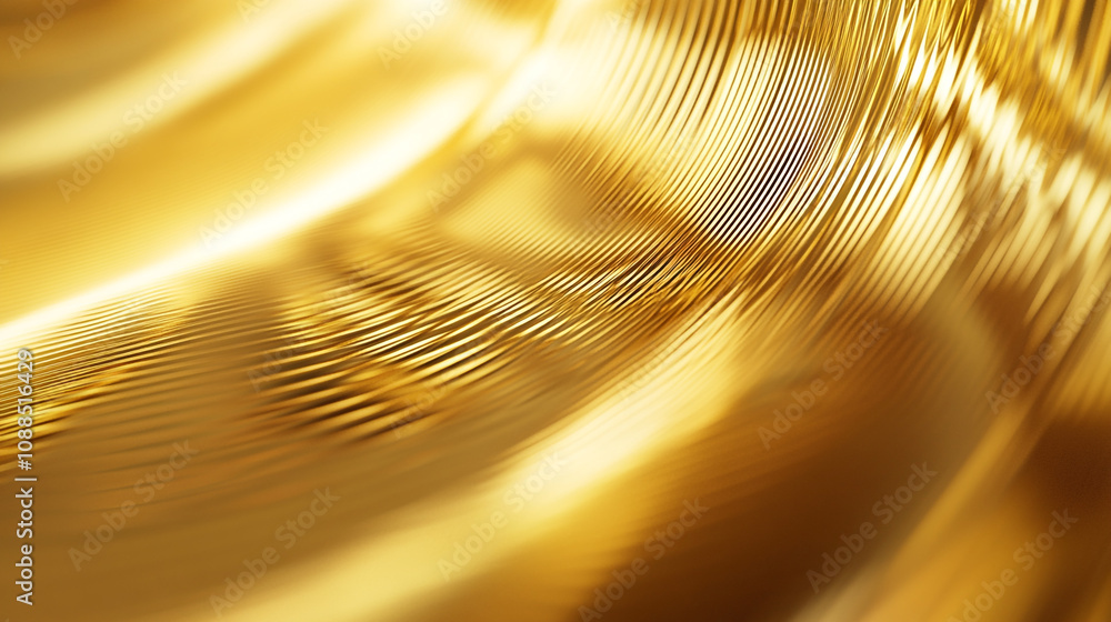 Poster glimmering golden texture creating mesmerizing patterns in light