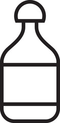 Beer and Alcohol Bottle Line Icon
