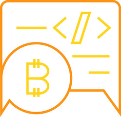 Bitcoin Line Icon
