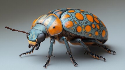 Naklejka premium Macro Photography of a Colorful Beetle