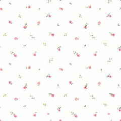 Beautiful floral seamless pattern with hand drawn watercolor abstract flowers. Stock illustration. Gentle summer design. Seamless print.