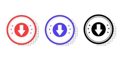 Sales badges vectors icon set