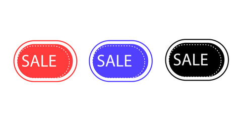 Sales badges vectors icon set