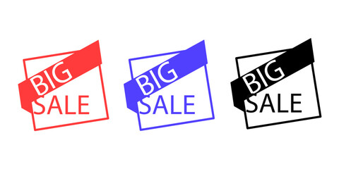 Sales badges vectors icon set