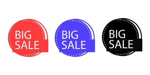 Sales badges vectors icon set