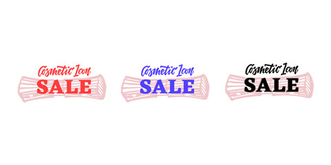 Sales badges vectors icon set