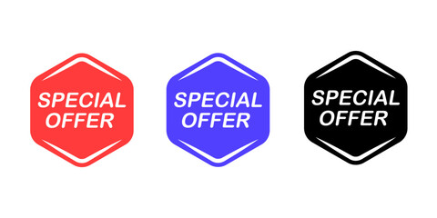 Sales badges vectors icon set