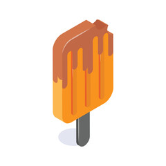Get this isometric icon of popsicle in modern style