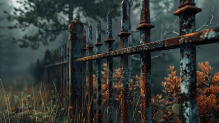 Rust Damaged the Metal Barrier