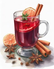 mulled wine with spices