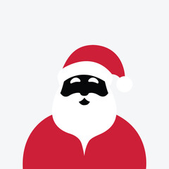 Silhouette image of Santa face