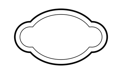 Outline vintage label. Vignette blank label. Vector banner