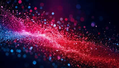 赤色と青色の輝く粒子の対立 ボケ効果 背景 壁紙 幻想的 ルビー サファイア