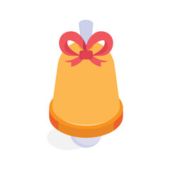 Get this amazing icon of christmas bell in moderns style