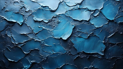 Abstract Blue Oil Paint Texture Background