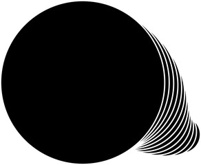 Circle line curve with blending design. Concept of technology, digital