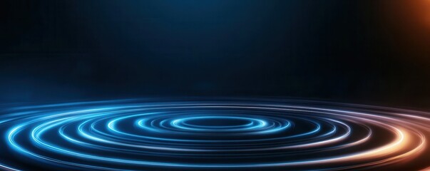 Fototapeta premium Effective Communication Signal Displayed on a Glowing Blue Radar Screen for Enhanced Connectivity