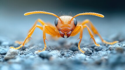A Close-Up View of an Orange Ant