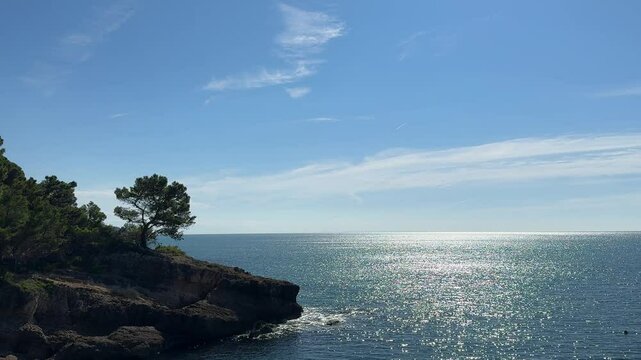 Sea and rocks. Beautiful seascape.