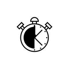 Stopwatch sport measurement logo design