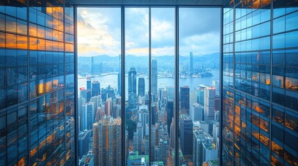 High rise buildings in office area