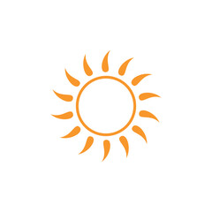 Yellow sun energy logo design