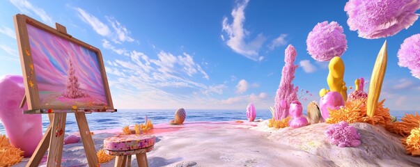 Develop a virtual reality art studio, where artists can create 3D sculptures, paintings, and other digital art pieces in a fully immersive workspace.