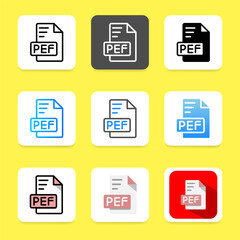 Set of creative document icons with a technology theme