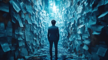 Bad complex messy management or organization, chaotic decision tree, complicated business process scheme