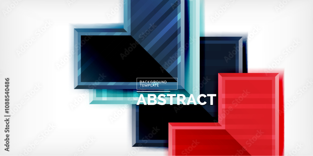 Poster Arrow symbols created with 3d effects and line texture geometric abstract background