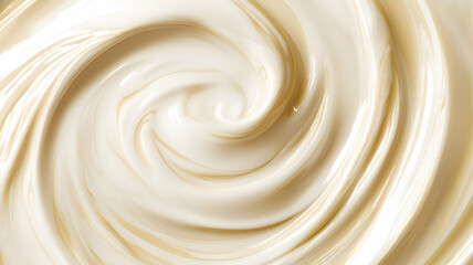 Creamy swirl design with smooth texture, resembling latte art. soft, light color creates calming and inviting atmosphere, perfect for food or beverage themes