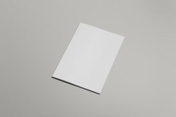 Realistic Magazine Mockups on white 3D rendering
