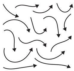 Thin arrows set for business plan, presentation and education. Sign, Symbol, Hand drawn arrow collection