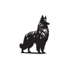 Belgian Laekenois Dog Silhouette - Minimalist Dog Vector - Illustration of Belgian laekenois.