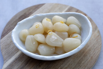 Pickled Scallion, Pickled Japanese leek bulbs