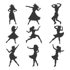 Collection of Dance Silhouettes in Elegant Poses