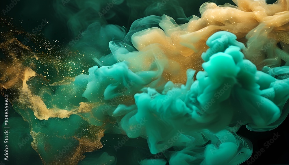 Poster dynamic colorful smoke patterns abstract background digital art creative environment artistic viewpo