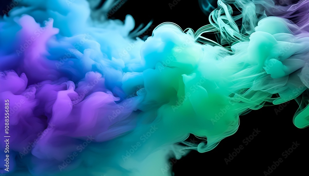Poster vibrant colorful smoke swirls abstract photography studio setting artistic environment close-up view