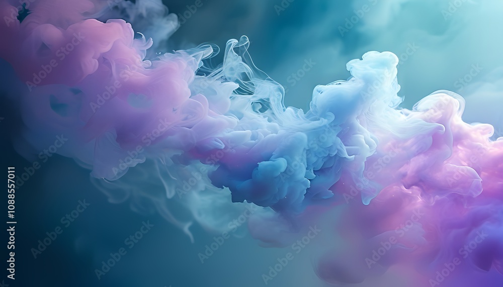 Poster ethereal colorful smoke swirls abstract art digital creation modern environment close-up view surrea