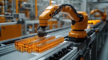 Industrial automation with cutting-edge robotics, IoT technology, and real-time data analysis