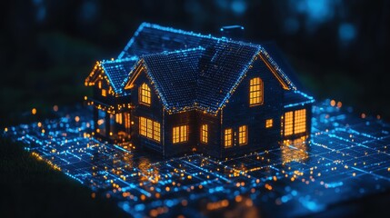 Smart home technology featuring IoT integration, energy efficiency, and remote management capabilities