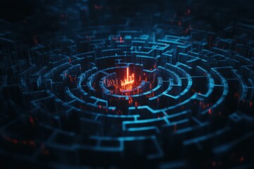 Navigating Investing Mistakes: A Maze of Volatile Stock Trend Lines and Jagged Paths to Financial Clarity