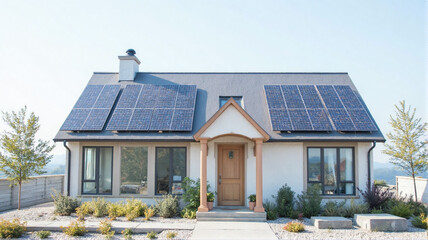 solar panels on roof