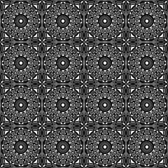 Pattern with crochet granny square with flowers wallpaper handmade decorative art design print	