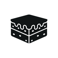 Brownies food cake icon vector design templates in modern and simple concept 