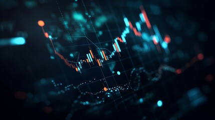 Business Candlestick Graph Chart of Stock Market Investment